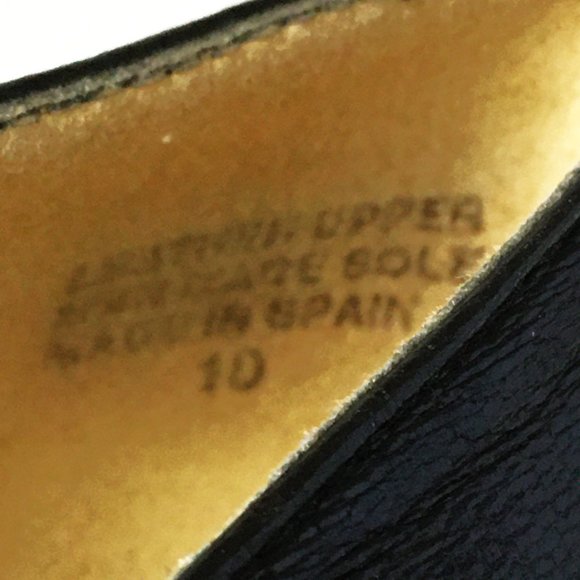 ETIENNE AIGNER Black Leather "Monte Carlo" Block Heel Pumps   7M - Picture 13 of 14